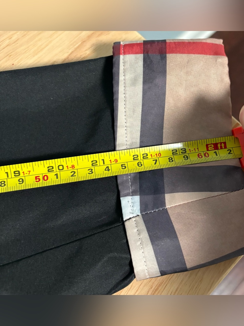 Burberry Black Double-Breasted Trench Coat with Check Collar XL classic plaid. - Picture 9 of 11